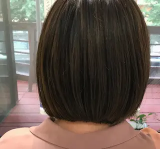 ミディアム カラー ママ美容師 *ヒマワリのヘアスタイル