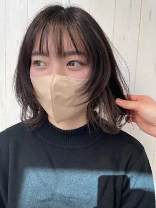 ミディアム カラー dogstar小林諒 レイヤー/パーマのヘアスタイル