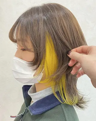 ロング ヘアアレンジ カラー 🦄コグレケンタピ ンクカラー🎨パーマのヘアスタイル