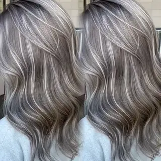 ロング カラー ONYX 表参道所属・表参道/ハイライト 髪質改善ストレートのヘアスタイル