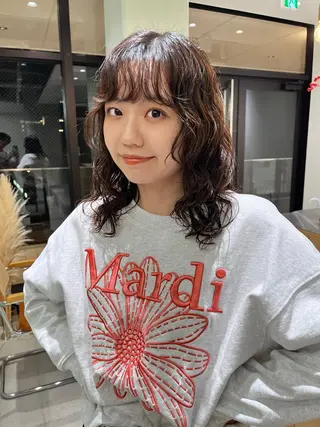 ミディアム パーマ 原宿パーマ kazuのヘアスタイル