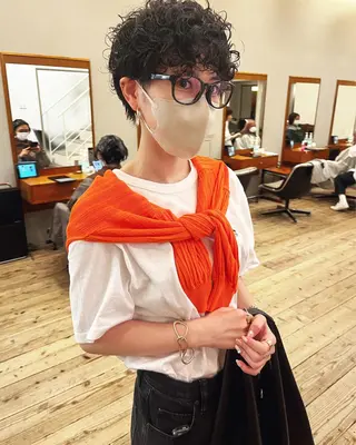 ショート パーマ ショート/ボブ/ パーマ/柏原良亮のヘアスタイル