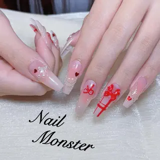 ロング YUKI_ Monster💟のネイルデザイン