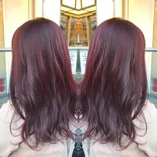 セミロング カラー 青木 茂樹⭐️ 透明感カラーのヘアスタイル