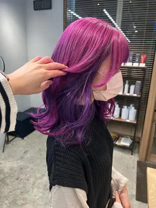 ミディアム ior北千住【イオール】所属・YU(ハイトーン/ ブリーチカラー)のヘアスタイル