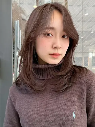 ミディアム 🌙縮毛矯正/艶髪/ Ryoka🌙のヘアスタイル