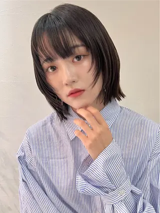 ミディアム 大瀧菜月 ボブ/艶髪縮毛矯正のヘアスタイル