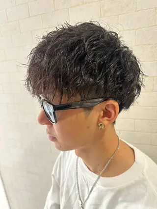 ショート パーマ メンズ 💈メンズ特化 美容師サキ💈のヘアスタイル