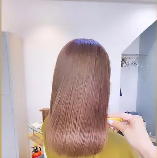 ミディアム カラー パーマ ヘアアレンジ メンズ キッズ ネイル マツエク・マツパ アイブロウ 暖色系/透明感 治野心のヘアスタイル