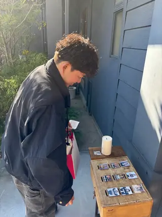 カラー パーマ メンズ 暖色カラー／ボブ ／レイヤー／羽菜のヘアスタイル