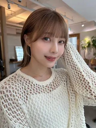 ミディアム 美髪縮毛矯正 /髪質改善のヘアスタイル