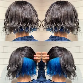 ショート カラー ヘアアレンジ 髪質改善×ハイトーン 中田啄也のヘアスタイル