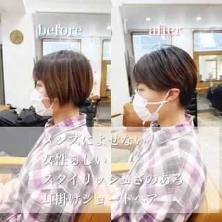 ショート newline銀座所属・銀座ショート/ 大人ショート/金子涼のヘアスタイル