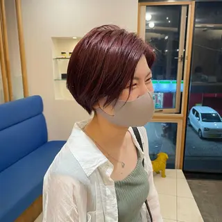 ショート カラー 🍊mai🍊 似合わせパーマのヘアスタイル