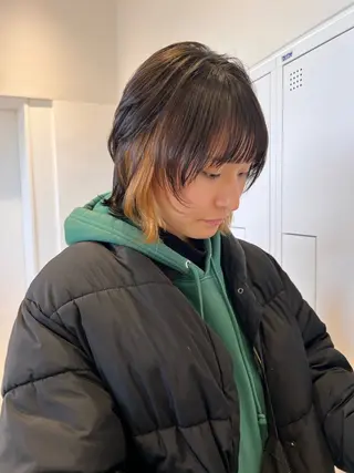 ショート カラー レイヤー:透けカラー :髪質改善🌼✨のヘアスタイル