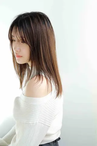 セミロング カラー Ɛ>暗髪➕ピンク/ hiroki︎<3のヘアスタイル