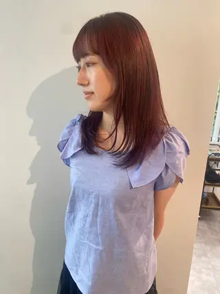 カラー knock所属・knock　國友 華乃のヘアスタイル