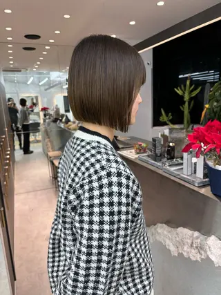 ミディアム 縮毛矯正/韓国ヘア /ブリーチ/柴山のヘアスタイル