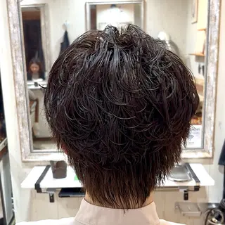 ミディアム カラー パーマ メンズ 💥桜木町メンズ特化 💥ルキのヘアスタイル