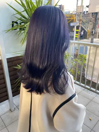 セミロング カラー 🕶️佐藤 海李🐏のヘアスタイル