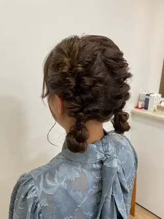 ミディアム ヘアアレンジ ZAZA Wakaのヘアスタイル