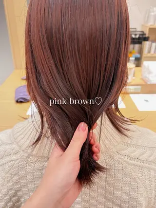カラー green machida所属・暖色・ベージュ♡ nanoha itoのヘアスタイル