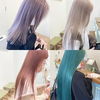 セミロング ケアブリーチ 坪井佑樹のヘアスタイル