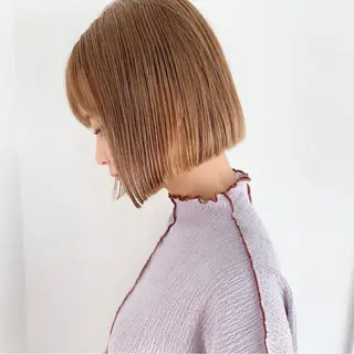 ショート カラー 🌱小顔ヘア/ボブ ミディアム/双葉🌱のヘアスタイル
