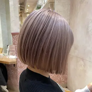 ミディアム カラー damask roseのヘアスタイル