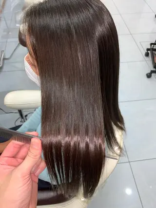 ロング パーマ 髪質改善/縮毛矯正 /ブリーチ矯正/岡部のヘアスタイル