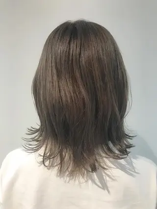 ミディアム カラー 神奈川大学最寄り白楽 三本松巧のヘアスタイル