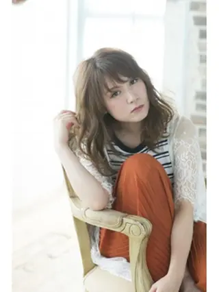 ミディアム カラー パーマ ✨Alushe 心斎橋店✨のヘアスタイル