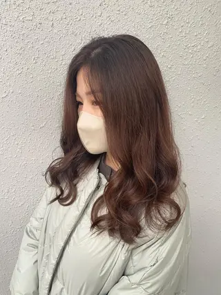 ロング カラー 後藤紗英/髪質改善 /オリーブベージュのヘアスタイル