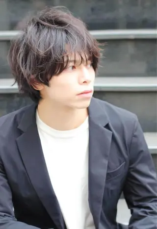 ミディアム パーマ メンズ coo et fuu所属・根津、表参道2店舗 店長　内見 加瑞磨のヘアスタイル