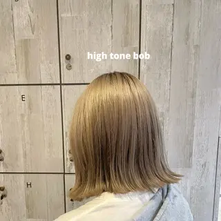 ミディアム カラー 夏向/ハイトーン /パーマのヘアスタイル