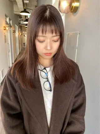 セミロング カラー 似合わせカラーパーマ 🌿kitin米川のヘアスタイル