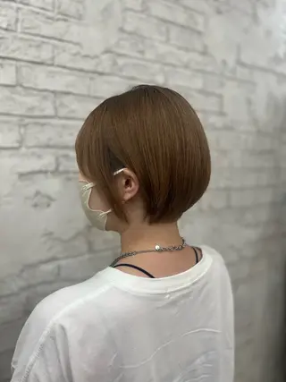 ショート 艶々ダブルカラー 💚Rina💚🍨のヘアスタイル
