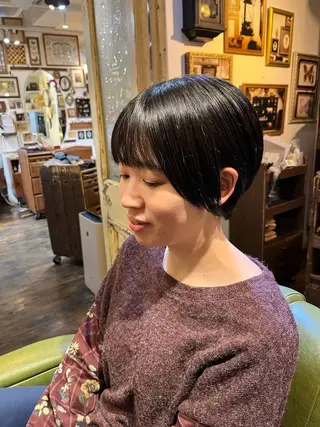 ショート 抜け感ショート パーマ/緒方椋のヘアスタイル