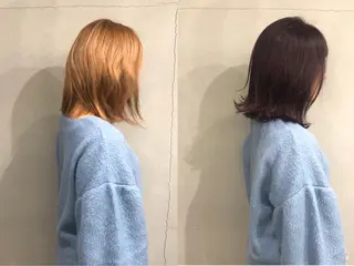 ミディアム カラー ボブ/ショート/ 白髪染め/メンズ葛西のヘアスタイル