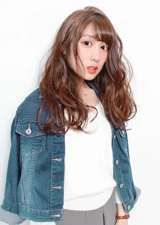 ミディアム セミロング ロング カラー パーマ 🤲ヘッドスパ🤲 たにぐちあつし🤲のヘアスタイル