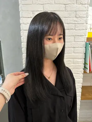 ロング カラー ヘアアレンジ れな/艶カラー /暖色カラーのヘアスタイル
