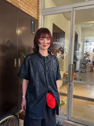 ミディアム カラー 南部 綾音のヘアスタイル