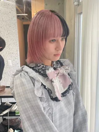 ミディアム カラー lani hair salon所属・SHOTO ハイトー ン/デザインカラーのヘアスタイル