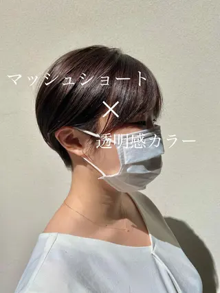 ショート カラー ボブ/縮毛矯正/ レイヤー/塚田のヘアスタイル