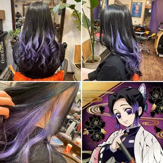 ロング カラー "PEPPU "所属・派手髪、ハイトーン ショートヘアShinのヘアスタイル