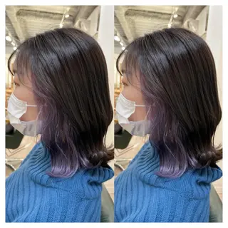 ミディアム カラー 村山 茉衣のヘアスタイル