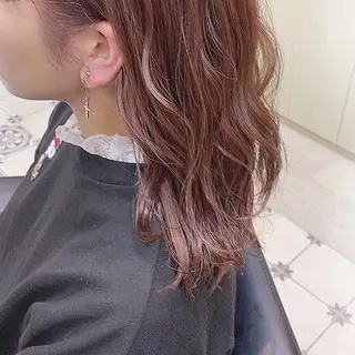 セミロング カラー 韓国ヘア☁️ mitsukiのヘアスタイル