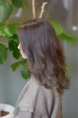 セミロング カラー ba-boo 広島のヘアスタイル