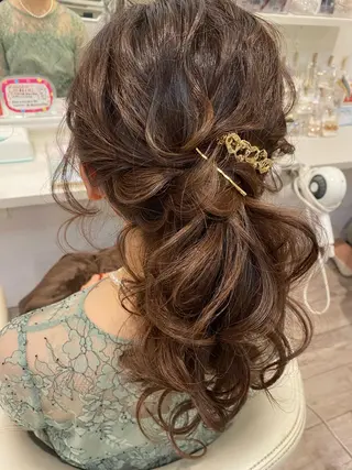 ロング ヘアアレンジ セットサロン      ラフテル所属・大阪/ヘアアレンジ /似合わせset💐のヘアスタイル