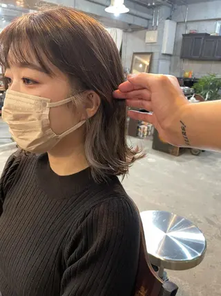 ミディアム カラー 南堀江🌿パーマ Tetsu【テツ】のヘアスタイル